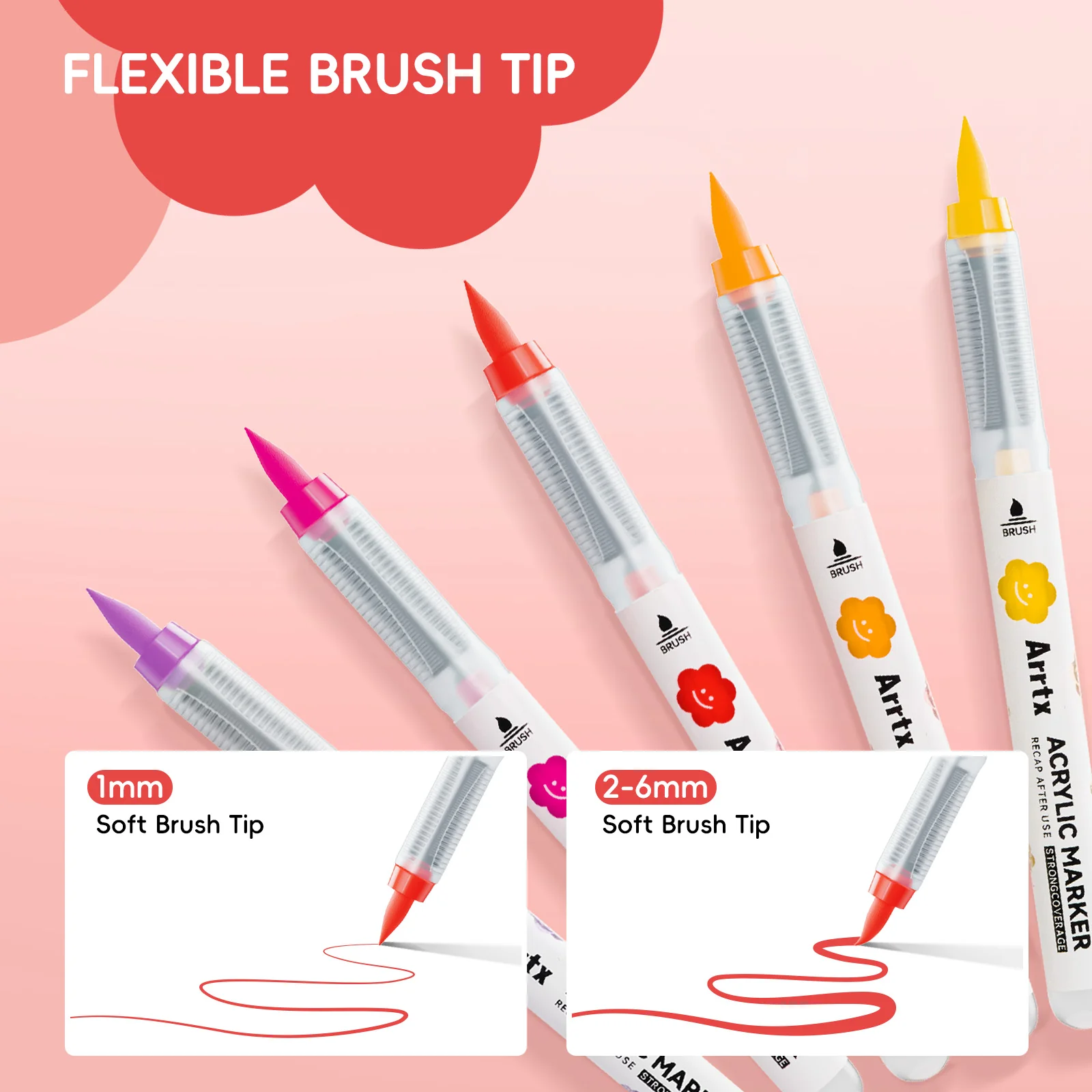 Arrtx 60 Colors Acrylic Markers Automatic Ink Control Direct Liquid Ink - Image 4