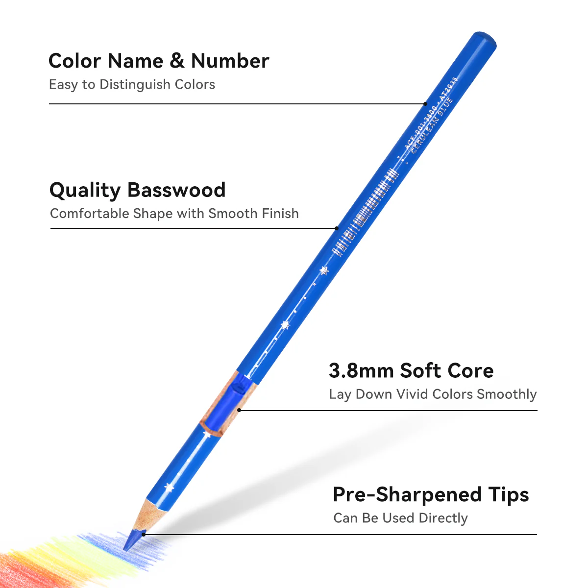 Arrtx 72 Colored Pencils Artist Grade Drawing Pencils - Image 3