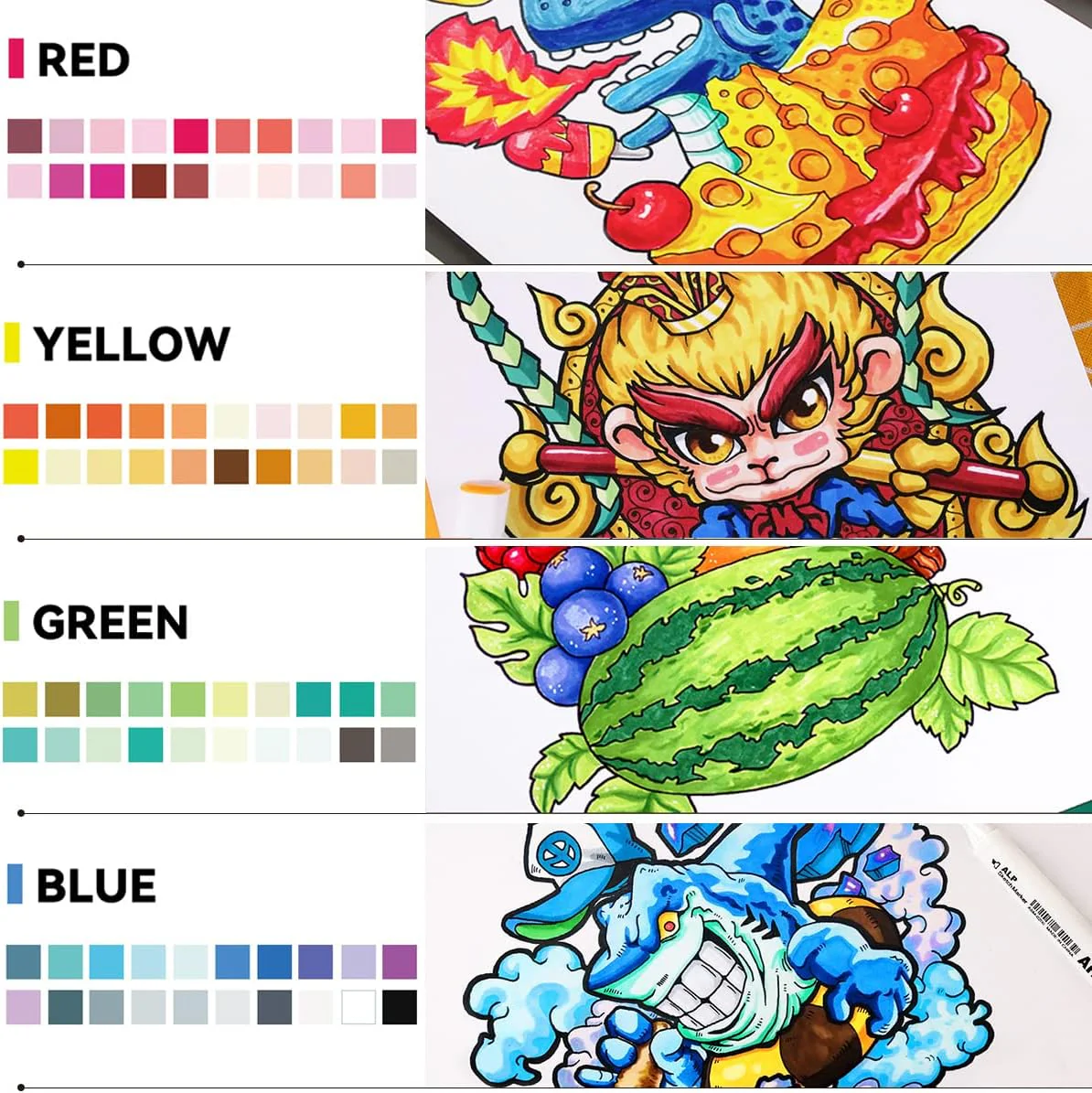 Arrtx ALP 80 Alcohol Markers Paint Marker Dual Tip - Image 3